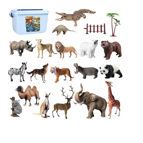 Luwecf Tiere Modellspeicherbox inklusive Tiere Figuren Kinderpädagogische Spielzeug für Desktop -Ornament von Luwecf