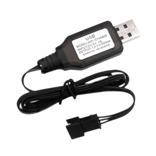 Luwecf USB-Ladekabel, RC-Autoladegerät, Reparaturteil Wird durch Anschlussstecker ersetzt, USB-Ladekabel für 1/12 RC-Auto von Luwecf