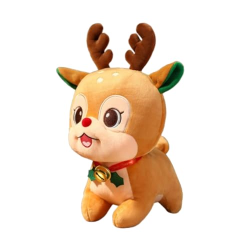 Luwecf Weihnachtsplüschtier, Weihnachtspuppe, Weihnachtsspielzeug-Dekoration, Stofftierspielzeug, Figurpuppe für Partyzubehör für Kinder, Reindeer L von Luwecf