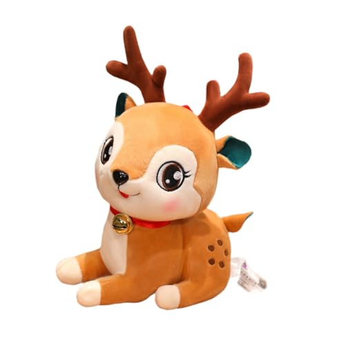 Luwecf Weihnachtsplüschtier, weiche Weihnachtspuppe, entzückendes Umarmungsgeschenk, kuscheliges Weihnachtsspielzeug, süße Figurpuppe für den Innenbereich, Elk B von Luwecf