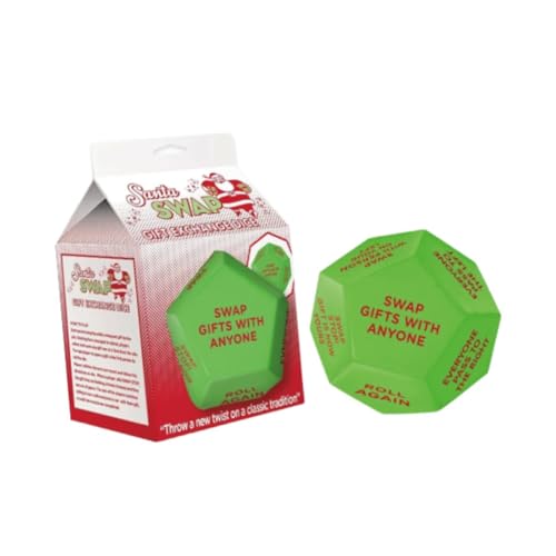 Luwecf Weihnachtswürfel, Spielwürfel, dekoratives Spielzeug-Requisit, Sammlerstück, Würfel zum Tauschen von Geschenken mit dem Weihnachtsmann, Würfel mit Box von Luwecf