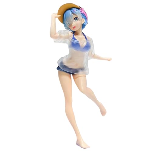 Luxetoys Anime REM Figur RE:0 Remu Actionfigur Badeanzug Stil Mädchen Statue Cartoon Charaktere PVC Modell Desktop Ornamente Dekoration Souvenir Sammlung Geschenk für Fans von Luxetoys