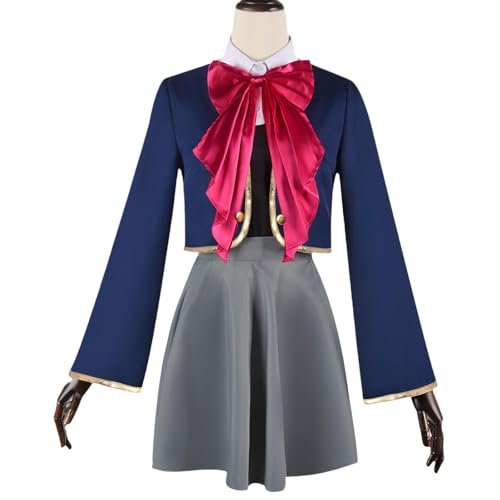 Luxetoys Arima Kana Anime Cosplay Anzug Oshi no Ko Charakterkostüm mit Vollem Zubehör für Halloween und Rollenspiele (Blauer Hut, XL) von Luxetoys