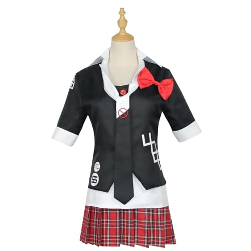 Luxetoys Enoshima Junko Anime Cosplay Game Kostüm Spielen Charakter Anzug mit schwarzer Krawatte für Frauen (S) von Luxetoys