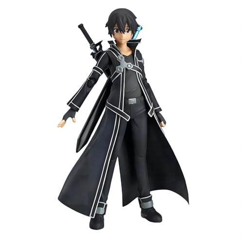 Luxetoys Kirito und Asuna Anime Figuren Charakterfigur mit beweglichen und montierbaren 13 cm Modellstatuen zur Dekoration (Kirito) von Luxetoys