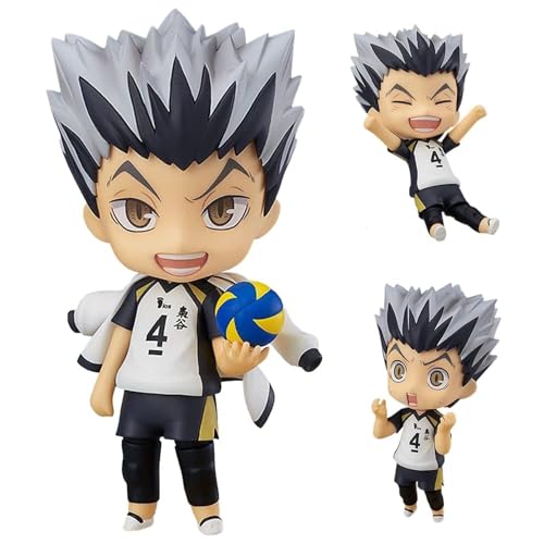 Luxetoys Kotaro Bokuto Anime Figur Haikyuu Actionfigur Q Edition Abnehmbares Gesicht und Zubehör Statue PVC Anime Cartoon Charakter Modell Desktop Dekoration Sammlung Geschenke für Fans von Luxetoys