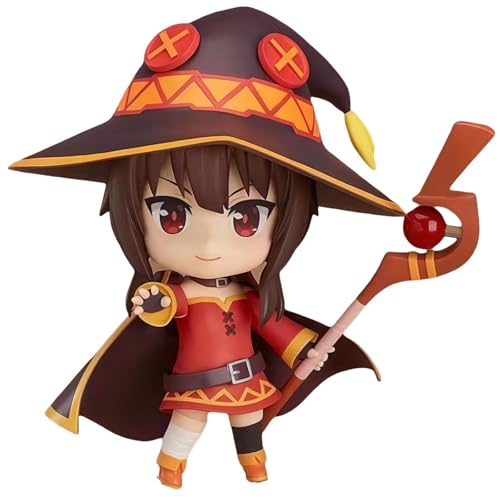 Luxetoys Megumin Anime Figur Niedliche Charakter Figuren mit Beweglichen und Austauschbaren 10cm Modellstatue für Autodekoration und Geschenk von Luxetoys