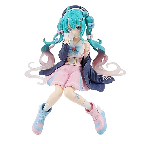 Luxetoys Miku Anime Figuren Charakterfigur mit Noodle Stopper und Love Sailor Miku 15cm Modellspielzeug Statue für Sammlung (Love Sailor Miku) von Luxetoys