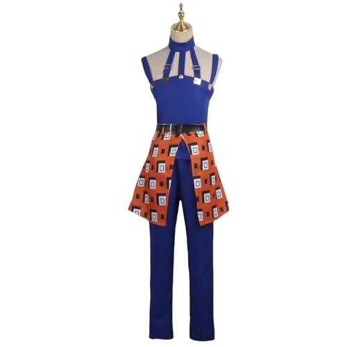 Luxetoys Narancia Ghirga Anime Kostüm Spielausstattung Charakter Cosplay Anzug mit zwei Ärmeln und Gürtel aus Polyester Stoff für Anime Party (XXXL) von Luxetoys