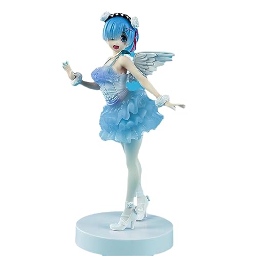 Luxetoys REM und RAM Anime Figuren Charakterfigur mit Engel und Teufel 16 cm Modell Statue zur Sammlung (Engel REM) von Luxetoys