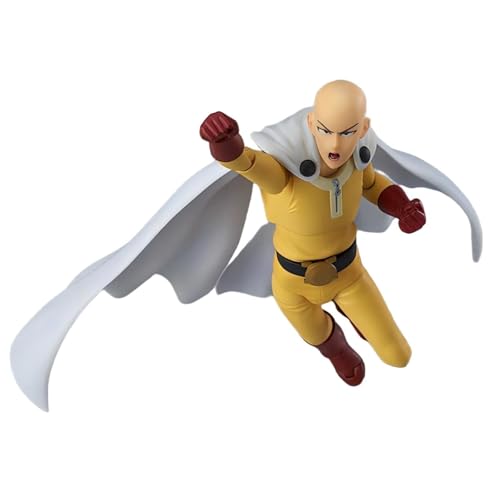 Luxetoys Saitama Anime Figur One Punch Man Charakterfiguren mit Beweglichen und Austauschbaren 15 cm Modellstatue zur Dekoration von Luxetoys