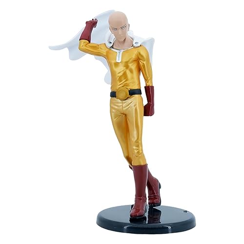 Luxetoys Saitama Anime Figur One Punch Man Charakterfiguren mit Kampfhaltung 20cm Modellstatue zur Dekoration von Luxetoys