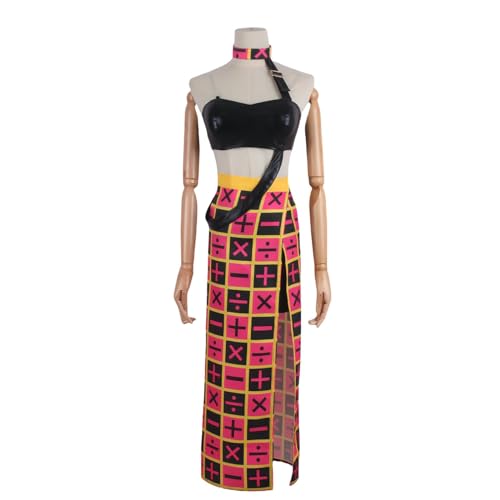 Luxetoys Trish Una Anime Kostüm Spielausstattung Charakter Cosplay Outfit mit mathematischem Symbol Polyester Stoff für Anime Expo und Bühne (XL) von Luxetoys