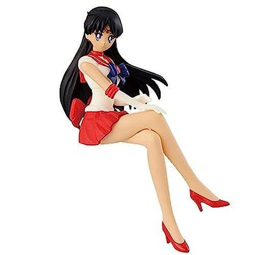 Luxetoys Tsukino Usagi Anime Figur Sailor Mercury, Mars, Venus, Jupiter Figur mit sitzender Position, 12cm Modell Statue als Auto Dekoration. (Sailor Mars) von Luxetoys