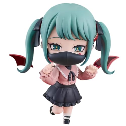 Luxetoys Vampire Miku Anime Figur Niedliche Charakterfiguren mit Beweglichen und Austauschbaren 10cm Modellstatuen für Schreibtisch und Geschenk von Luxetoys