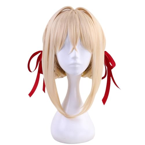 Luxetoys Violet Evergarden Anime Cosplay Kostüm Set mit Kleidungszubehör aus Polyester Stoff als Geschenk (Perücke, Perücke) von Luxetoys