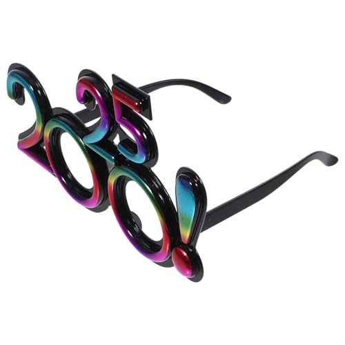 Luxshiny 2025 Brillen Frohes Neues Jahr Brille 2025 Zahl Glitzernde Brillen Halloween Sonnenbrille 2025 Photobooth Requisiten Für Farbig von Luxshiny