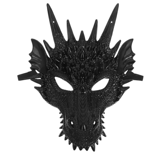 Luxshiny 3D-Drachenmaske Aus Pu-Schaum Halloween-Maskerade-Maske Vollgesichtige Tiermaske Alter Mythos Cosplay-Requisiten Für Halloween-Party von Luxshiny