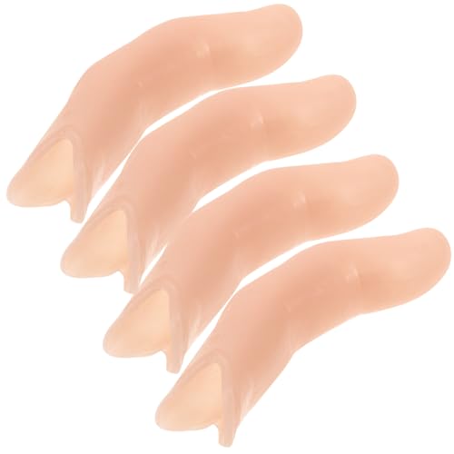 Luxshiny 4 Stück Gefälschte Fingerärmel Zauberertricks Realistische Fingerspitzen Weich Die Sechs Finger Bühnenperformance-Requisiten Für Zauberkomödie Halloween-Party von Luxshiny