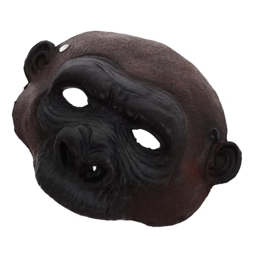 Luxshiny Gorilla-Maske Tier-Cosplay-Maske Affenkopfmaske Orang-Utan-Maske Schimpansenmaske Halloween-Karnevalskostüm-Maske Für Kleid Kostüm-Requisiten von Luxshiny