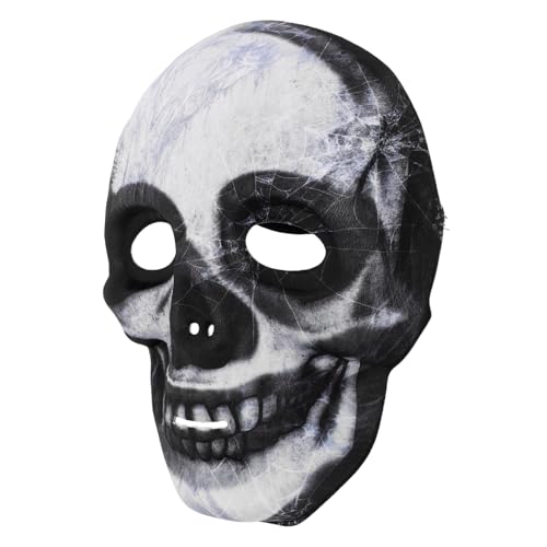 Luxshiny Gruselige Totenkopfmaske Cosplay-Geistermaske Horror-Halloween-Maske Maskerade Tag Der Toten Cosplay-Party Kostümzubehör Grau von Luxshiny