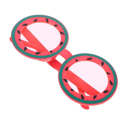 Luxshiny Hawaiianische Wassermelonen-Sonnenbrille Neuartige Frucht-Themenbrille Lustige Tropische Brille Für Kinder Und Erwachsene Sommer-Strand-Pool Hawaiianisches Luau-Partyzubehör von Luxshiny