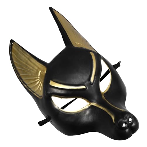 Luxshiny Anubis-Maske - Ägypten-Thema - Kostümmaske für Erwachsene - Unisex - Halloween, Karneval, Maskerade, Cosplay, Party von Luxshiny