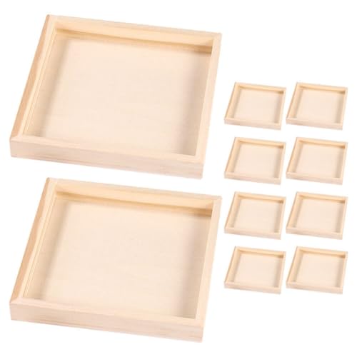 Luxshiny Puzzle-Würfelblöcke Ablagefach 10 Stück Quadratische Puzzle-Sortierschalen 3D-Puzzle-Spielzeug-Organizer Puzzle-Tischbrett Für Montessori-Aktivitäten Kunsthandwerk von Luxshiny