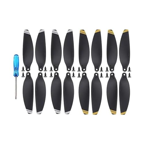 LuxuryHM 4 Paar Bunte Ersatz Propeller for D-JI Mavic Mini Drone 4726 Requisiten Klinge Flügel Fans Zubehör Ersatzteile Kits (Size : 8 Gold 8 Silver) von LuxuryHM