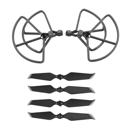 LuxuryHM 4PCS Requisiten Protector 8743F Geräuscharm Propeller for D-JI Mavic 2 Pro Zoom Drone Ersatzteile Klinge Schutz Schutzhülle stoßstange Flügel Fan (Size : Gray) von LuxuryHM