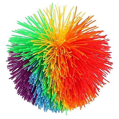 AFFE Stringy Bälle Weiche Stress Bälle Affen Bälle Sensorische Fidgets Spielzeug Regenbogen Bunte Bouncy Pom Ball Stress Relief Sensorisches Spielzeug von Luxylei