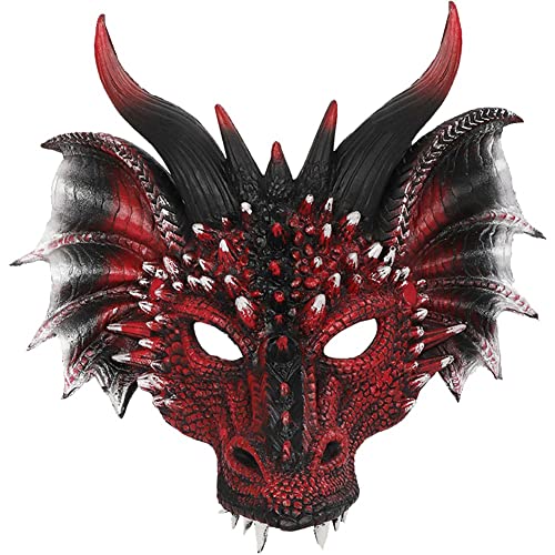 Halloween Dragon Maske Lustige Dinosauriermaske Carniva Maske Männer Frauen Kostüm Maske Masquerad Dress Up Party Maske von Luxylei