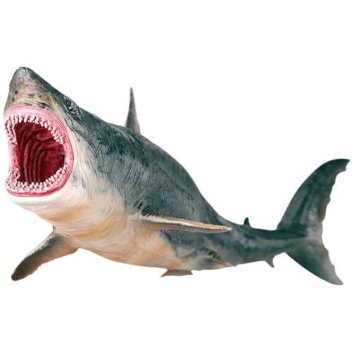 Luxylei Modell Megalodon Shark Sealife Collection Figur Naturgetreue & Hochdetaillierte Hohle Megalodon Figur Geschenk Für Jungen, Mädchen von Luxylei