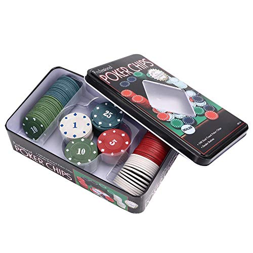 Pokerchip, 100 Stück/Box Pokerchips Professionelle Familie Pädagogische digitale Chips Pokerchips Set mit Aufbewahrungsbox von Lv. life