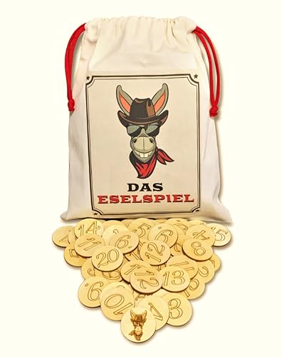 LyVe Das Eselspiel | 121 Spielsteine aus Holz | Hand-Made | 2-6 Spieler | Anleitung | Gesellschaftsspiel | Lernspiel | Familienspiel | Merkspiel| von LyVe