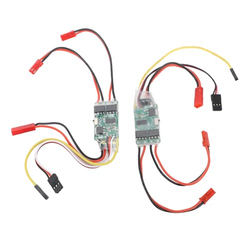 Lybuanir 2 Stück gebürsteter ESC 5 A wasserdichter bidirektionaler Geschwindigkeitsfernregler für RC-Schiffe und Panzer von Lybunair