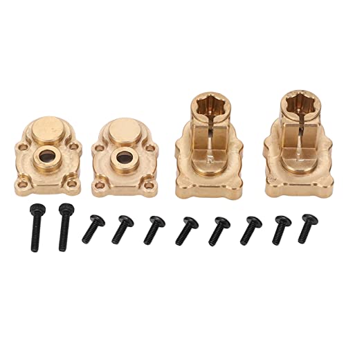 Lybunair 2 Sätze RC Messing Hinterachsgehäuse Verbesserte Stabilität Präzise Größe Verschleißfeste Getriebeabdeckung für FCX24 1/24 RC Car (Gold) von Lybunair