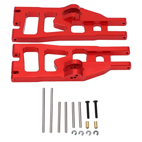 Lybunair 2-teiliger CNC-gefräster Leichter vorderer unterer Schwingarm aus Aluminiumlegierung für 1/6 RC-Trucks (Red) von Lybunair