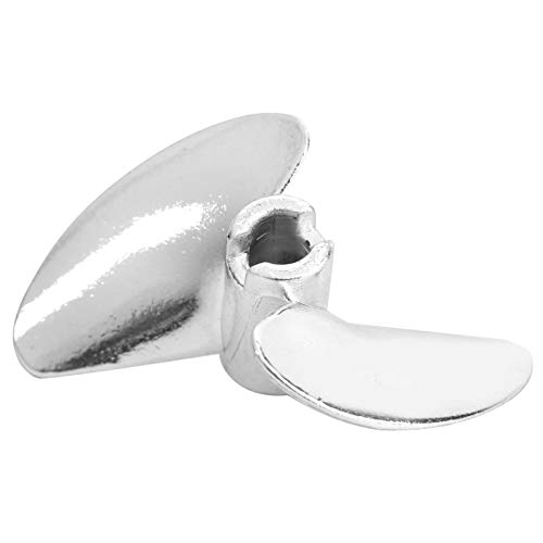 Lybunair 35 mm RC-Bootspropeller, Aluminiumlegierung, RC-Boot, 2-Blatt-Propeller für FeiLun FT-Serie (FT016, FT007, FT012, FT009, FT011, FT010) RC-Boot (Silver S) von Lybunair