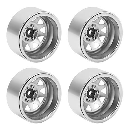 Lybunair 4 Stück RC Beadlock Wheels Felgen Aluminiumlegierung Radnaben für SCX10 90046 RC Car (Triangular Hole) von Lybunair