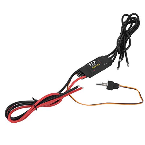 Lybunair 50A Bidirektionaler bürstenloser ESC 2 6S Wasserdichter elektrischer Geschwindigkeitsregler für 12-V-RC-Bootsfahrzeuge - Ideal für Unterwasserstrahlruder von Lybunair