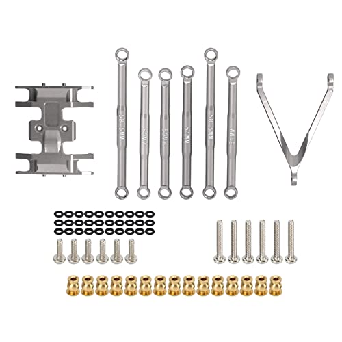 Lybunair 6-teiliges Spurstangen-Set aus Aluminiumlegierung für SCX24, leichtes, exquisites Design für 1/24 SCX24 RC-Auto (You Color) von Lybunair