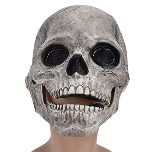 Lybunair Halloween-Schädelmaske, voller Kopf, Cosplay-Partymaske für Weihnachten, Ostern und Neujahrsfeste (Dark Gray) von Lybunair