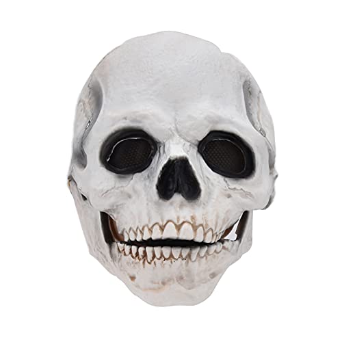 Lybunair Halloween-Schädelmaske, voller Kopf, Cosplay-Partymaske für Weihnachten, Ostern und Neujahrsfeste (White) von Lybunair