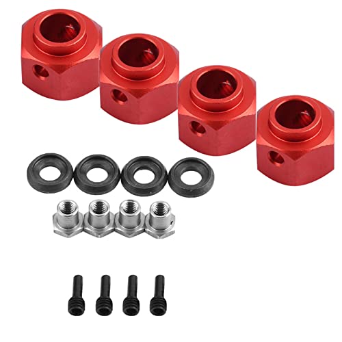 Lybunair RC Car Wheels Verbreiterungsadapter 9 mm Verbreiterungsset für D90 SCX10 1/10 Auto (Rot) von Lybunair