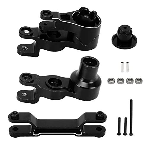 Lybunair RC-Lenkbausatz-Set, Aluminiumlegierung, CNC, dekoratives, leichtes Zubehör für 1/5 RC-Car (Black) von Lybunair