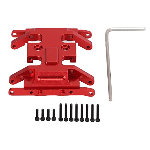 Lybunair RC-Mittelgetriebeplatte aus hochfester Aluminiumlegierung, Zubehör für ferngesteuerte Autoteile (Red R) von Lybunair