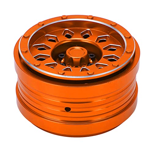 Lybunair RC Radnabe Aluminium Metall für 1/6 RC Crawler Car, 2,9 Zoll (Orange) von Lybunair