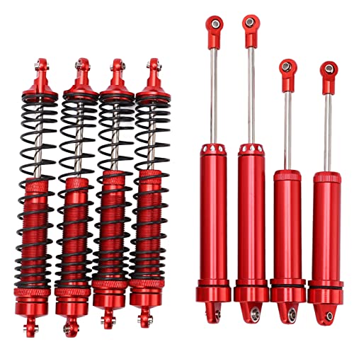 Lybunair RC Shock Damper Metal Front Rear Spring Shock Absorber Set for 1/7 RC Car (Rouge) von Lybunair