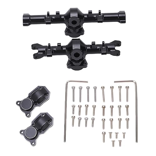 Lybunair RC Vorder-Hinterachsgehäuse CNC-Aluminiumlegierung Vorder-Hinterachsgehäuse für SCX24 1/24 RC-Simulationsauto (Black) von Lybunair